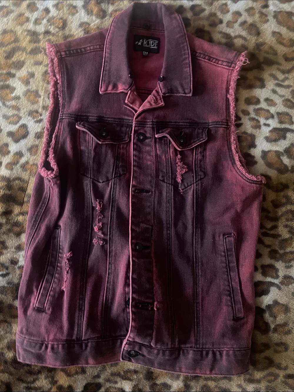 RUDE Maroon Button-Up Knit Cardigan